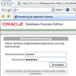 Oracle XE apex login